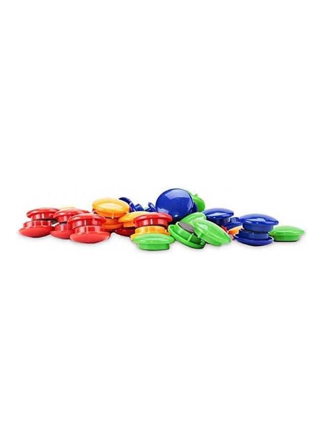 48-Piece Fridge Magnets For Whiteboard Multicolour 30mm - Image 3
