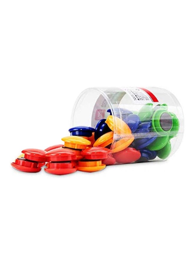 48-Piece Fridge Magnets For Whiteboard Multicolour 30mm - Image 2