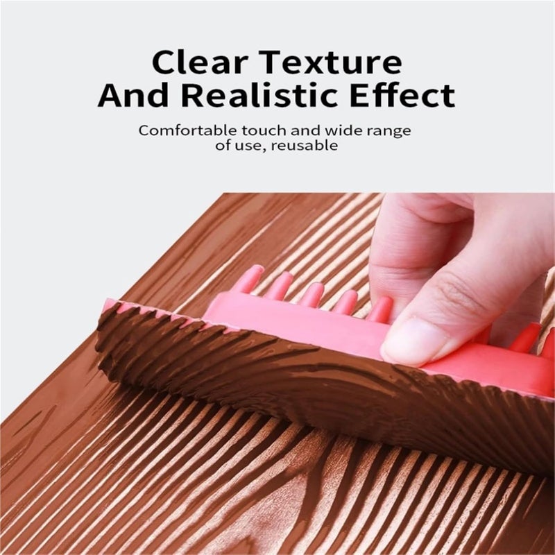 Wood Grain Tool for Painting 8pcs Rubber Roller Brush Painting Tool Reusable Imitation Home Decor Art Wood Graining Tools - Image 5