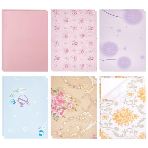 PH PandaHall 12 Sheets Dollhouse Wallpaper 6 Colors Paper Floorboards Waterproof Wall Stickers Flooring Paper Gloss Card Sheet for Model Sand Table Building Decoration Rectangle 787x118 inch - Image 5