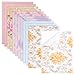 PH PandaHall 12 Sheets Dollhouse Wallpaper 6 Colors Paper Floorboards Waterproof Wall Stickers Flooring Paper Gloss Card Sheet for Model Sand Table Building Decoration Rectangle 787x118 inch - Image 2