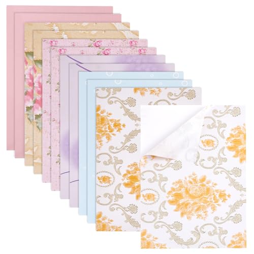 PH PandaHall 12 Sheets Dollhouse Wallpaper 6 Colors Paper Floorboards Waterproof Wall Stickers Flooring Paper Gloss Card Sheet for Model Sand Table Building Decoration Rectangle 787x118 inch - Image 1
