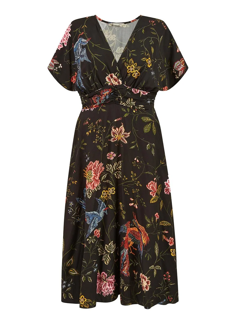 يامي Floral Print Midi Dress