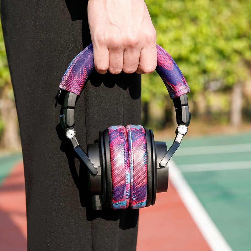 WC BandZ V2 Protective Headband Cover for Audio Technica ATH M Series Headphones - Machine Washable, No More Flaking Leather - Compatible with M50X / M50XBT / M50 / M40X & More | (Speed Racer) - Image 3