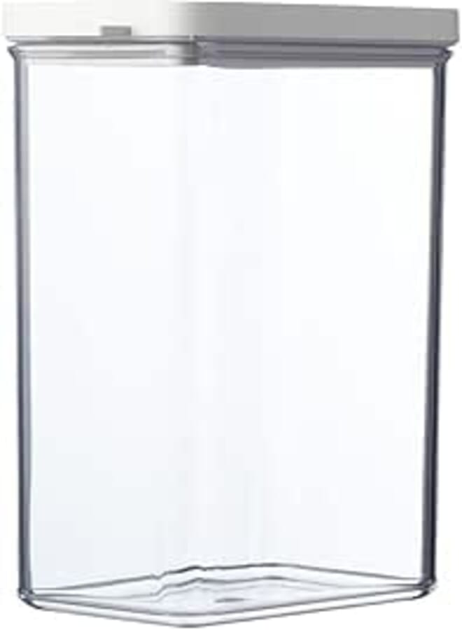Mepal Omnia Rectangular Storage Jar, 2000 ml Capacity, Nordic White
