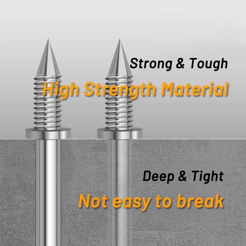 Yopolaz 100 Pcs Double Head Skirting Thread Seamless Nail - Double Headed Nails - Rust Proof No Trace Invisible Security Skirting Thread Screws Set (100 Pcs + Extender) - Image 4