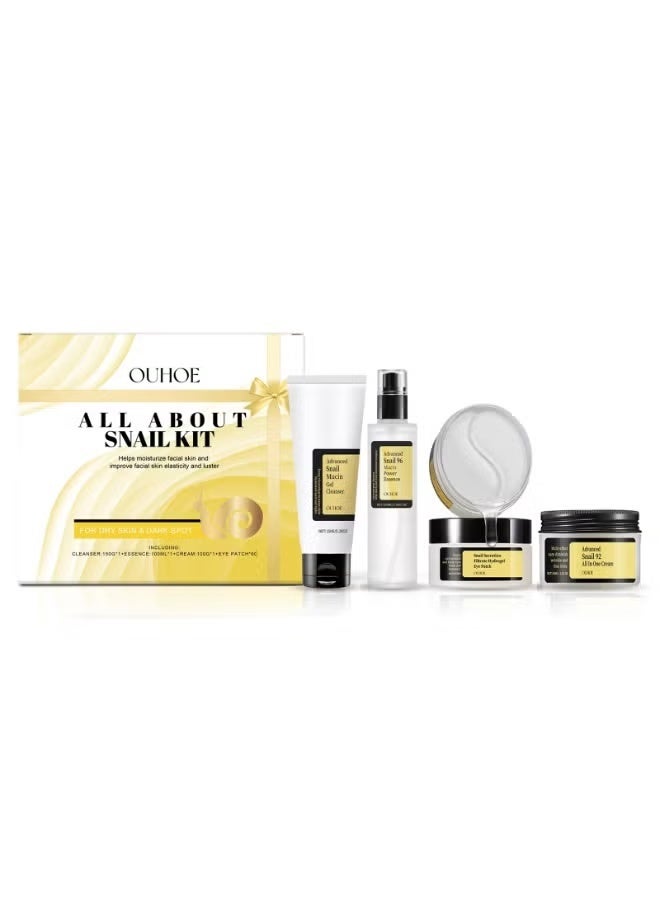 OUHOE Snail Facial Care Gift Box, Nourishing And Repairing Skin, Moisturizing And Hydrating Delicate Gift Box Packaging - Image 2