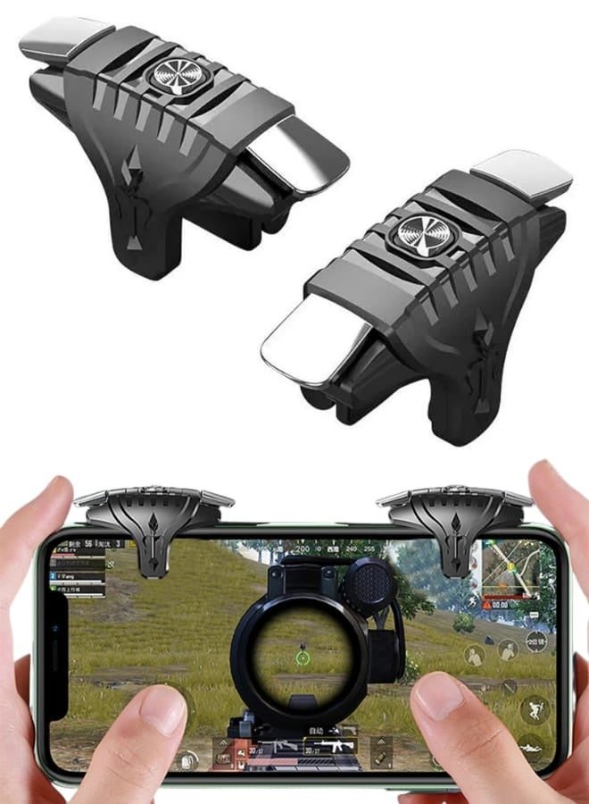 Earldom Gaming Triggers for PUBG Mobile & COD – L1 R1 Mouse Click Sensitive Controller, Clip-On Mobile Shooter Buttons for iPhone & Android, Fast Response Anti-Slip Gaming Triggers - Image 1