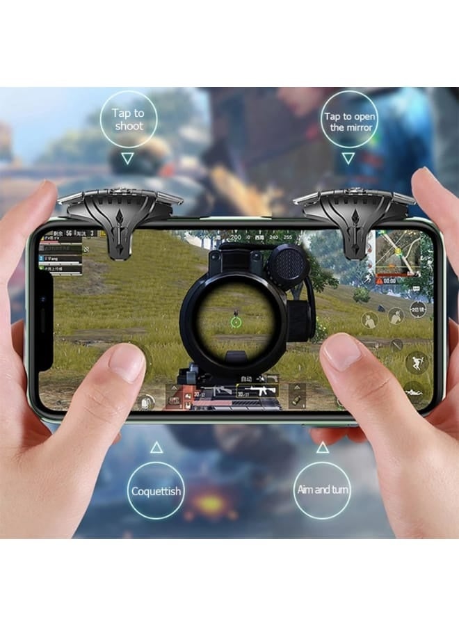 Earldom Gaming Triggers for PUBG Mobile & COD – L1 R1 Mouse Click Sensitive Controller, Clip-On Mobile Shooter Buttons for iPhone & Android, Fast Response Anti-Slip Gaming Triggers - Image 2
