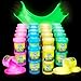 Playbees Mini Glow in The Dark Slime 48 Pack Slime Party Favors Neon Blue Green Pink Yellow Colors Glowing Slime Kit for Kids Party Favors Goody Bag Fillers - Image 2