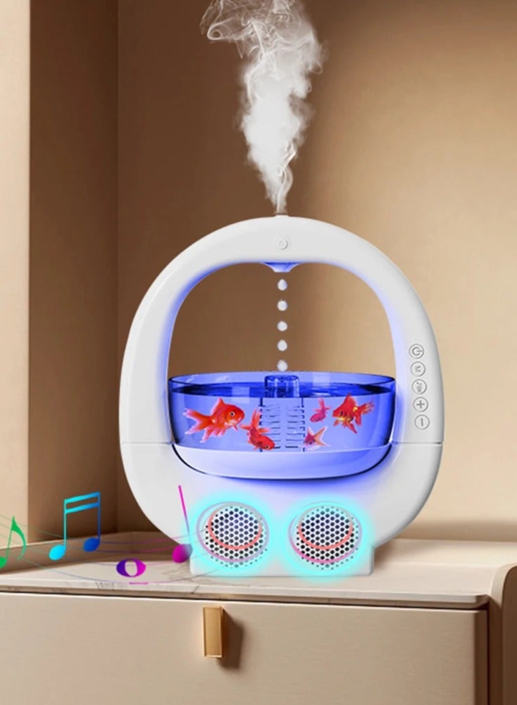 AROAQ 4 In 1 Anti Gravity Air Humidifier Fish Tank Cool Mist Humidifier 700ml Aroma Diffuser with Multicolor LED Light for Home Office - Image 2