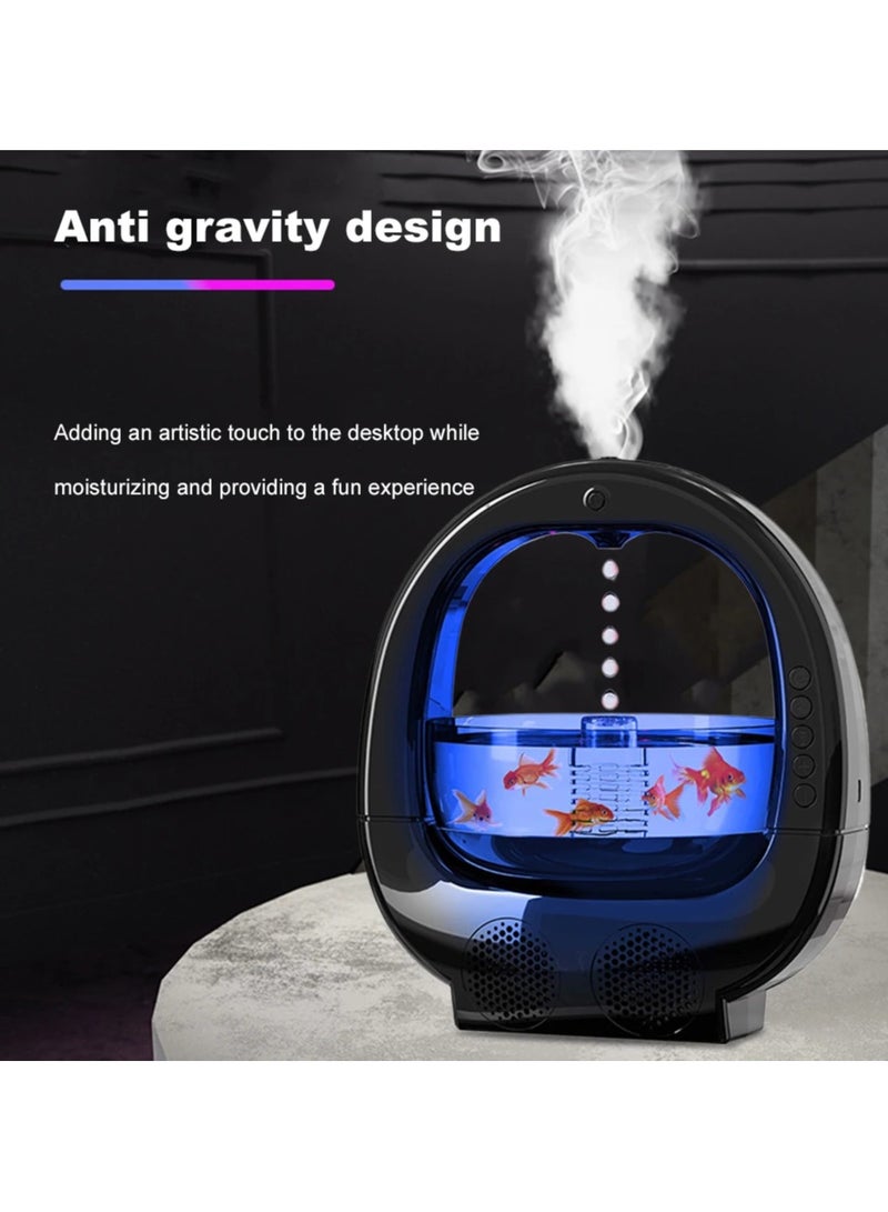 AROAQ 4 In 1 Anti Gravity Air Humidifier Fish Tank Cool Mist Humidifier 700ml Aroma Diffuser with Multicolor LED Light for Home Office - Image 4