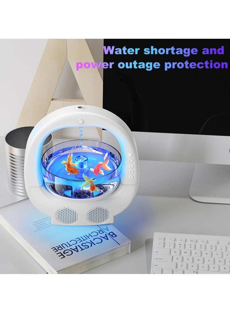 AROAQ 4 In 1 Anti Gravity Air Humidifier Fish Tank Cool Mist Humidifier 700ml Aroma Diffuser with Multicolor LED Light for Home Office - Image 5