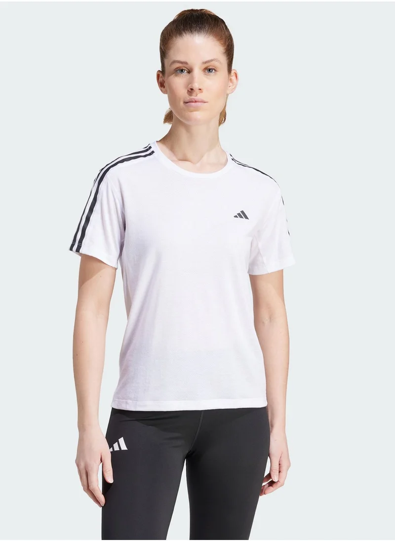 Adidas 3 Stripes Own The Run T-Shirt