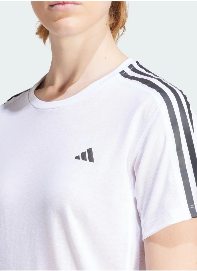 Adidas 3 Stripes Own The Run T-Shirt