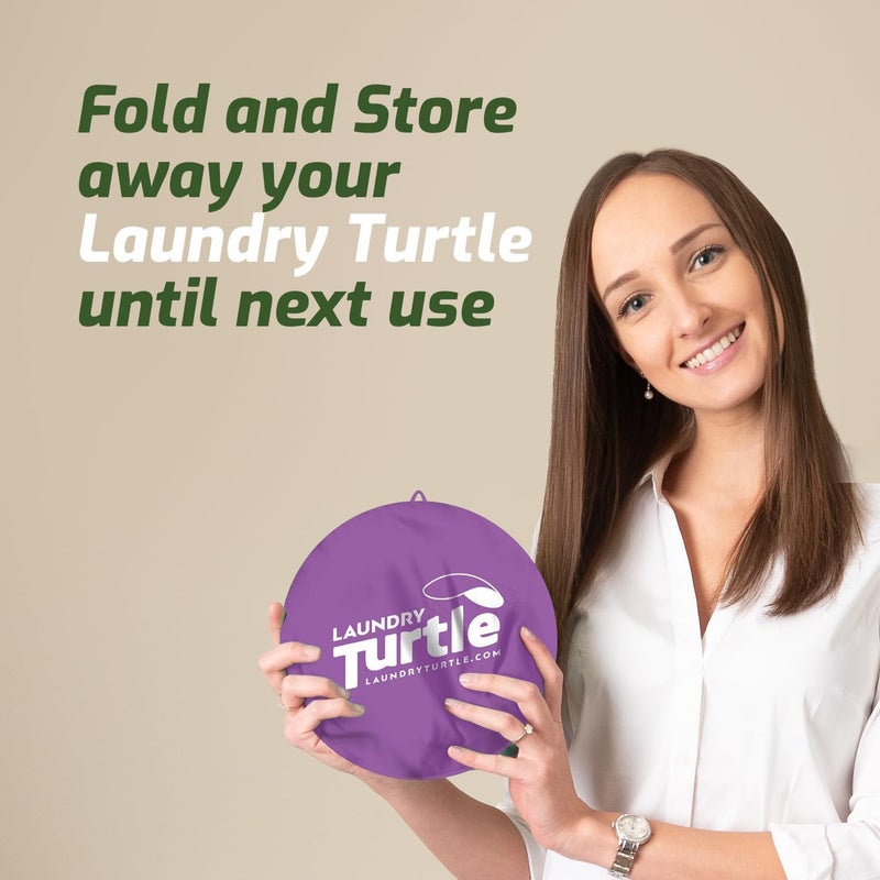 Laundry Turtle Collapsible Laundry Basket | Revolutionary Foldable Laundry Hamper | Innovative Laundry Basket for Dirty Clothes Washing & Dryer Removal Portable Laundry Grabber (Lavender, Large) - Image 5