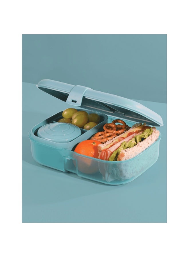 sistema Sistema Freezer Safe BPA-Free Plastic Ribbon Lunch Box with Mini Bite Assorted Color 1.1 Liter 21675-02 - Image 2