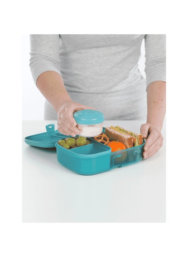 sistema Sistema Freezer Safe BPA-Free Plastic Ribbon Lunch Box with Mini Bite Assorted Color 1.1 Liter 21675-02 - Image 1