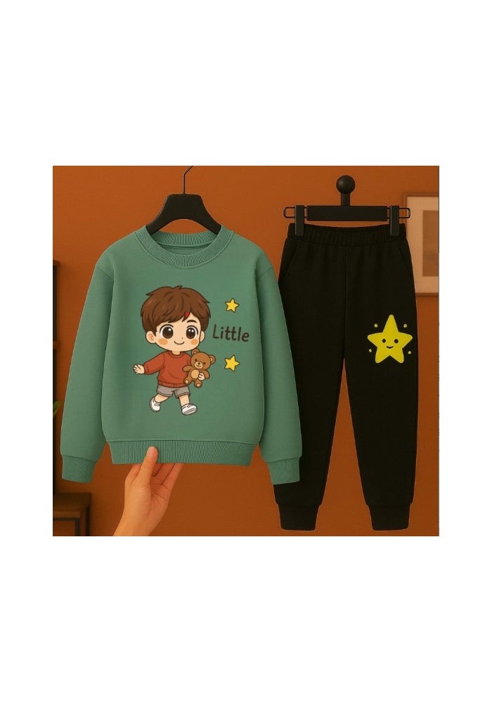 Viel Innate سويت شيرت بيستا أنيق وسروال رياضي للأولاد - Image 4