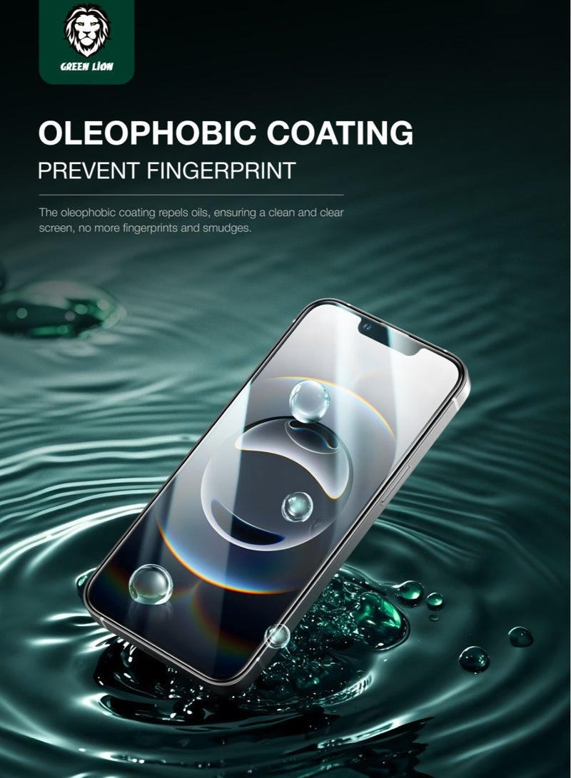 GREEN LION iPhone 16e Tempered Glass 9H Steve Ultra-Thin Clear HD Screen Protector with Oleophobic Coating & Silky-Smooth Touch / Highly Responsive / Anti-Fingerprint / Crystal Clear / Scratch-Resistant / Drop Protection / Shock Proof - Transparent - Image 3