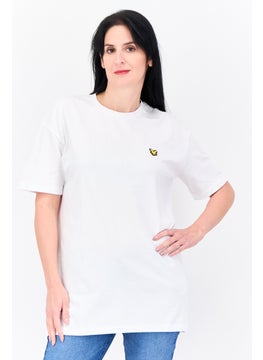 Lyle & Scott Women Crew Neck Short Sleeves Brand Logo T-Shirt, White  - Image 1