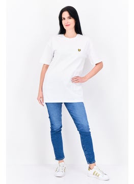 Lyle & Scott Women Crew Neck Short Sleeves Brand Logo T-Shirt, White  - Image 4