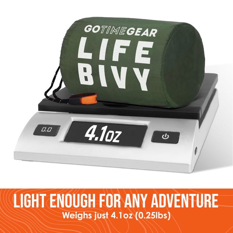 Go Time Gear Life Bivy Emergency Sleeping Bag - Thermal Mylar Blanket & Bivy Sack for Outdoor Survival - Emergency Blanket - Image 4