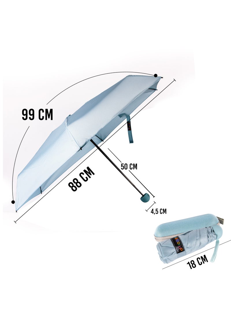 بيج ديزاين مظلة بيج ديزاين مودز أب فيروزية صغيرة، فتح وإغلاق يدوي، مقاومة للرياح، حجم صغير، تصميم أنيق - Image 5