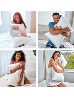 TANGBLIB Premium Pillow for Sleeping - Shredded Memory Foam Fill [Adjustable Loft] Washable Cover from Bamboo Derived Rayon - for Side, Back, Stomach Sleepers (Pack of 1)  - Image 2