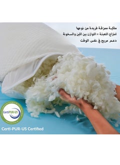 TANGBLIB Premium Pillow for Sleeping - Shredded Memory Foam Fill [Adjustable Loft] Washable Cover from Bamboo Derived Rayon - for Side, Back, Stomach Sleepers (Pack of 1)  - Image 3