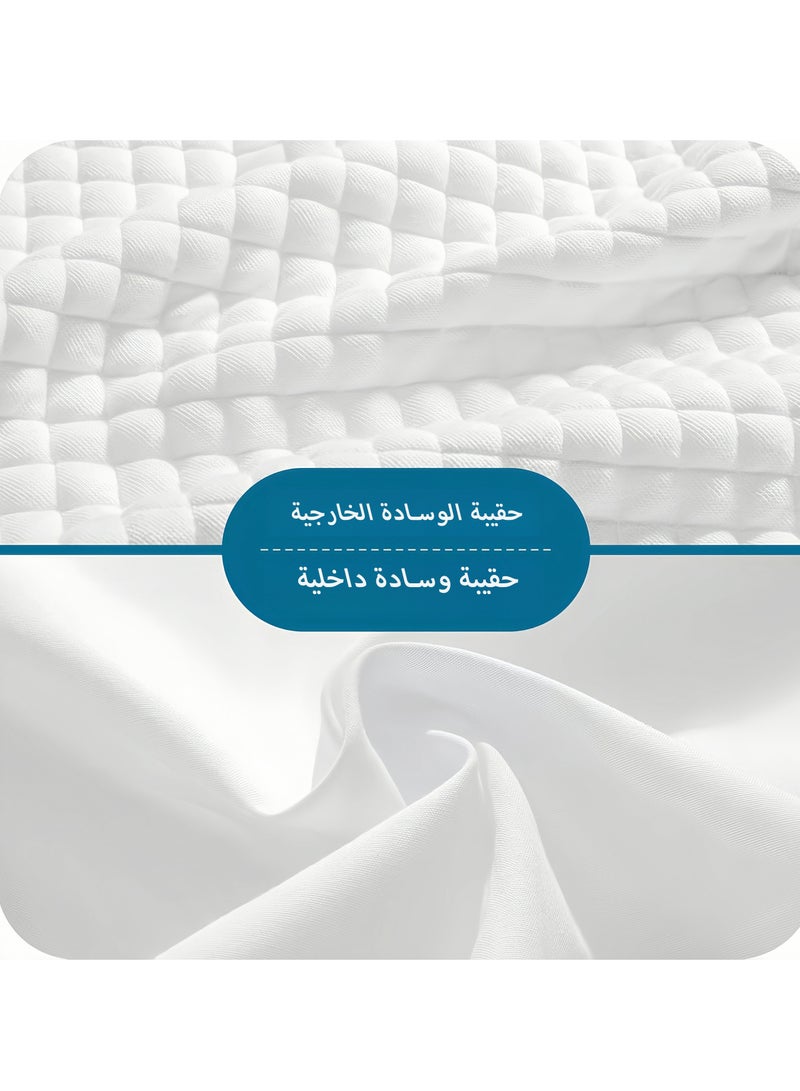 Premium Pillow for Sleeping - Shredded Memory Foam Fill [Adjustable Loft] Washable Cover from Bamboo Derived Rayon - for Side, Back, Stomach Sleepers (Pack of 1)