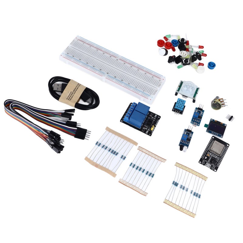 ESP32 Starter Kit: Complete Component Set With Stable Performance - Wifi Connectivity Board With Expandable Interfaces For Maker Projects & Programming Enthusiasts - Image 1