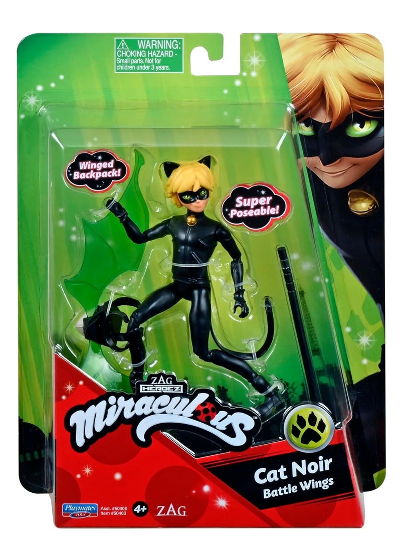 Miraculous Tales Of Ladybug And Cat Noir Small Cat Noir Doll | 12cm Miraculous Cat Noir Doll With Accessories | Adrien Superhero Cat Noir Toy | Miraculous Toys Bandai Miraculous Dolls Range - Image 5