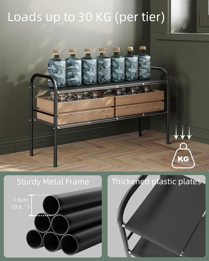 NETEL Under Sink Organizers and Storage, 2 Tier Expandable Under Cabinet Organizer Shelf with 8 Removable Panels,Expandable Shelf for Cupboard,Kitchen,Bathroom,Shoe Storage Rack - Image 4