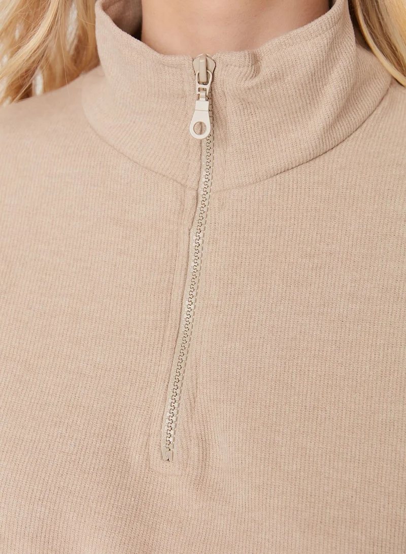 trendyol Zip Neck Sweatshirt