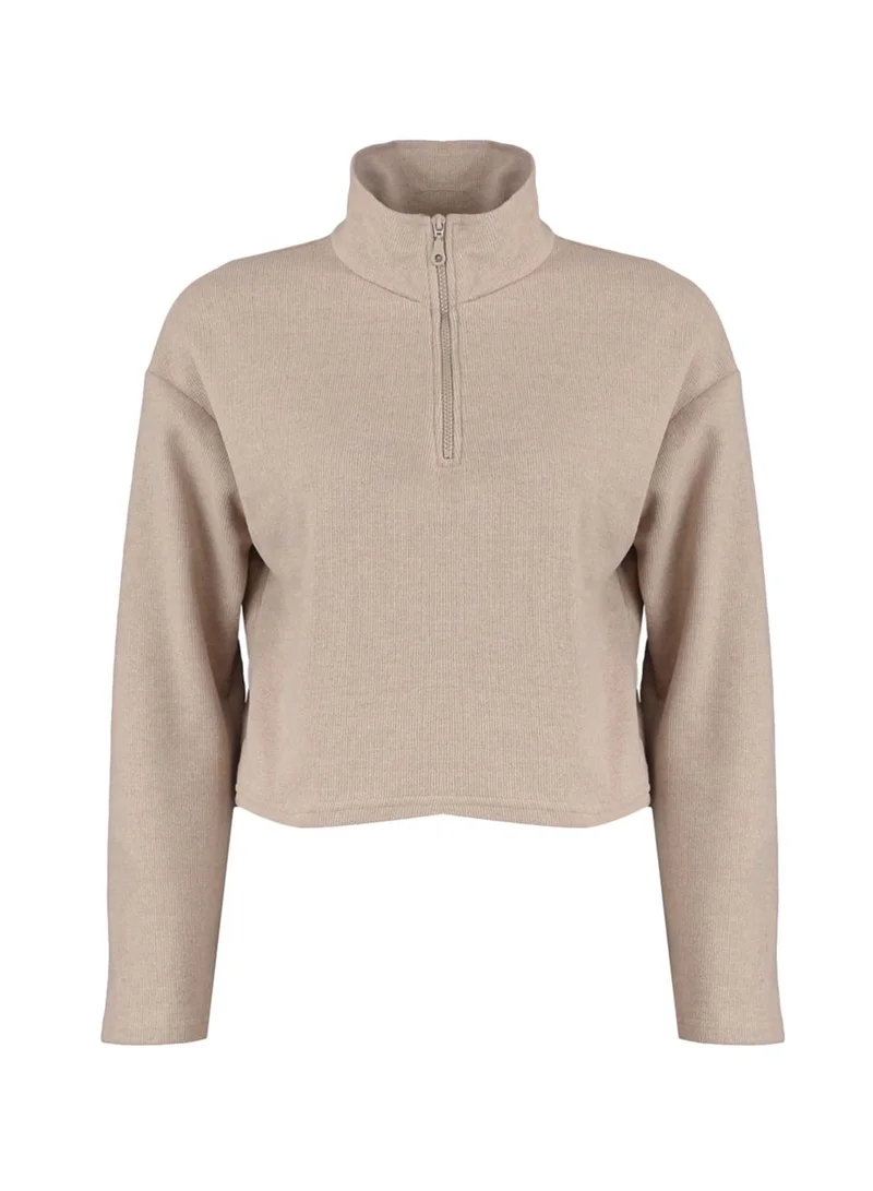 trendyol Zip Neck Sweatshirt