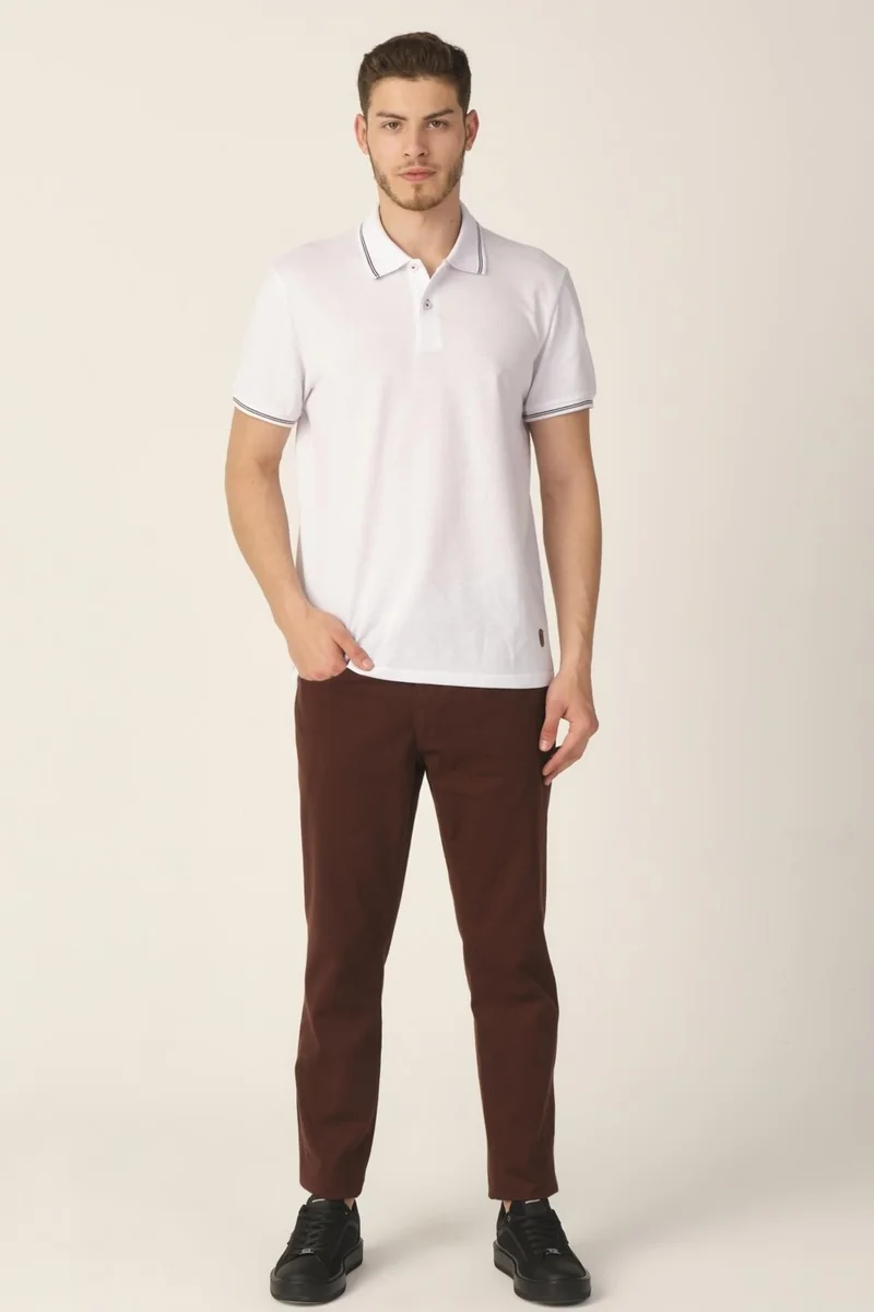 الكسندر جاردي Alexandergardı Regular Fit Polo Neck T-Shirt (E21-8103)
