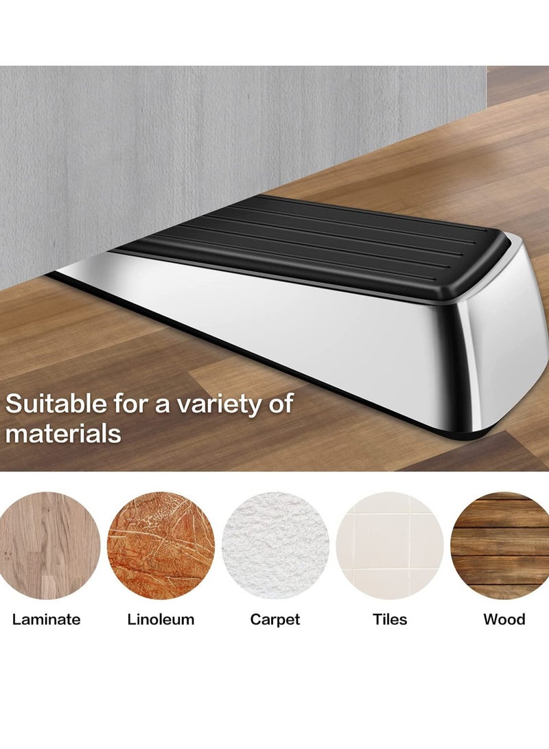 SOLARAE Metal Door Stop, Premium Rubber Heavy Door Stopper, Wedge Stopper, 1Pack, Suitable for Door Clearance of 0.4IN - 1.18IN (12mm-27mm) - Image 2