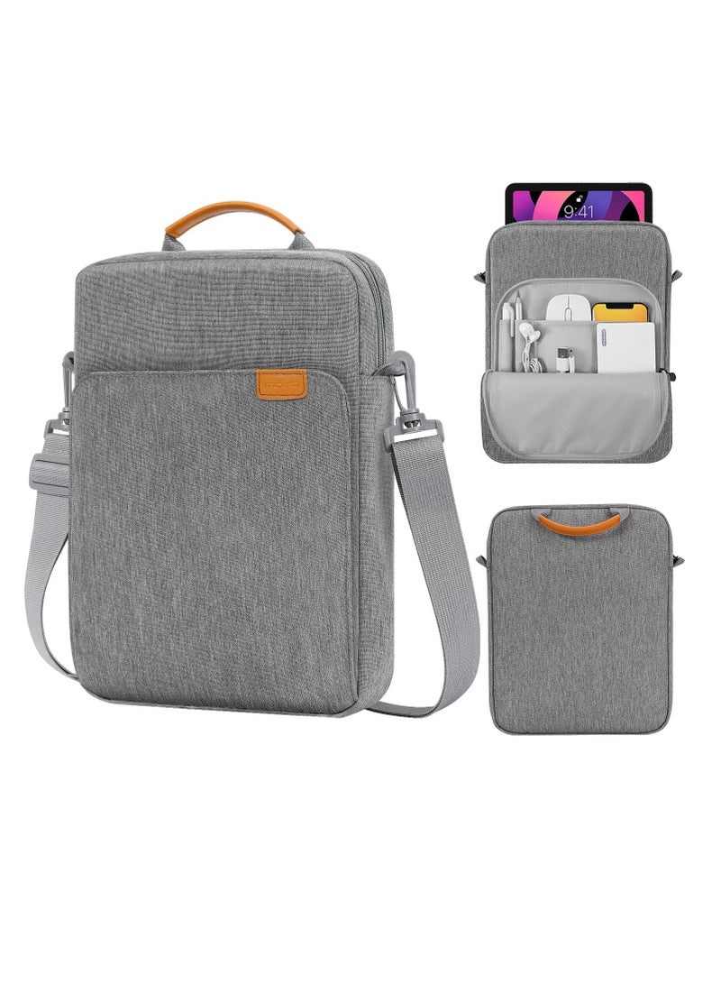 General 9-11" Tablet Sleeve Bag Case with Shoulder Strap for iPad 10.2 2021-2019, iPad 10th Generation 2022, iPad Air 5/4 10.9, iPad Pro 11 2022-2018, Galaxy Tab S9/S8/A8/A7 2023（Grey)））  - Image 1