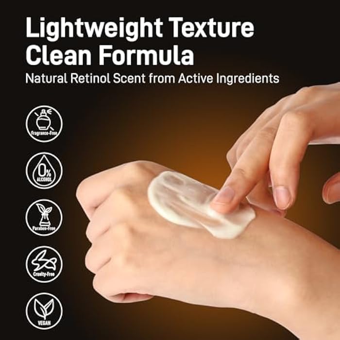 +1HEROLABS Retinol Moisturizer Anti-Aging Face Cream - Triple Retinol, 5% Squalane, Hyaluronic Acid, Collagen, Peptides, Niacinamide - Hydrating & Firming Wrinkle Night Cream, Fragrance Free, 1.85oz (Pack of 1) - Image 3