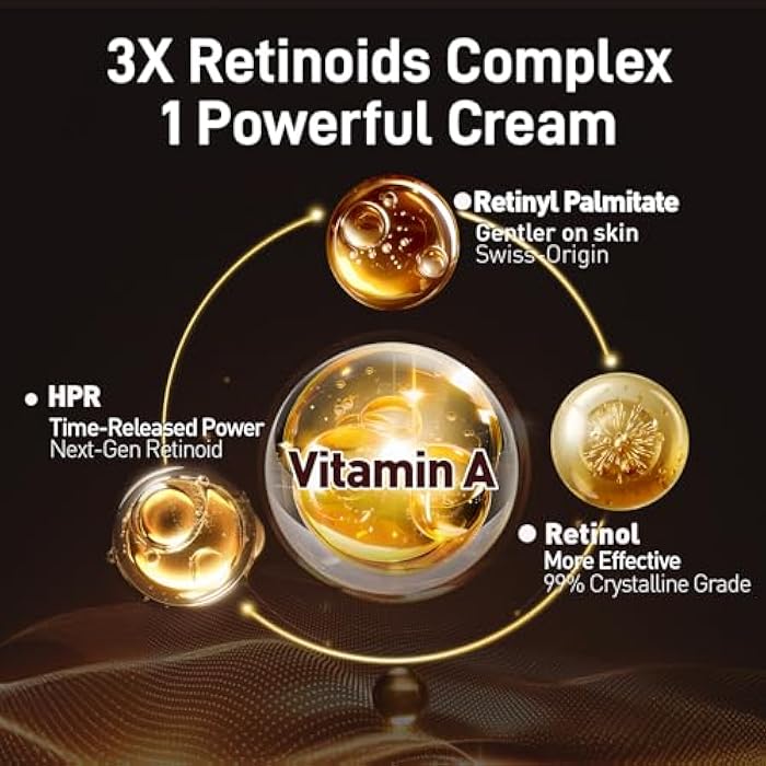 +1HEROLABS Retinol Moisturizer Anti-Aging Face Cream - Triple Retinol, 5% Squalane, Hyaluronic Acid, Collagen, Peptides, Niacinamide - Hydrating & Firming Wrinkle Night Cream, Fragrance Free, 1.85oz (Pack of 1) - Image 4