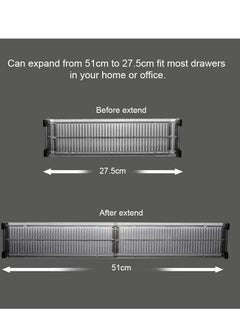 Y&D Drawer Dividers 4 Pack, Dresser Organizers Separators Expandable 51-27.5cm for Divide Kitchen Utensils Clothes, Multi Organisers Bathroom Bedroom Office  - Image 2
