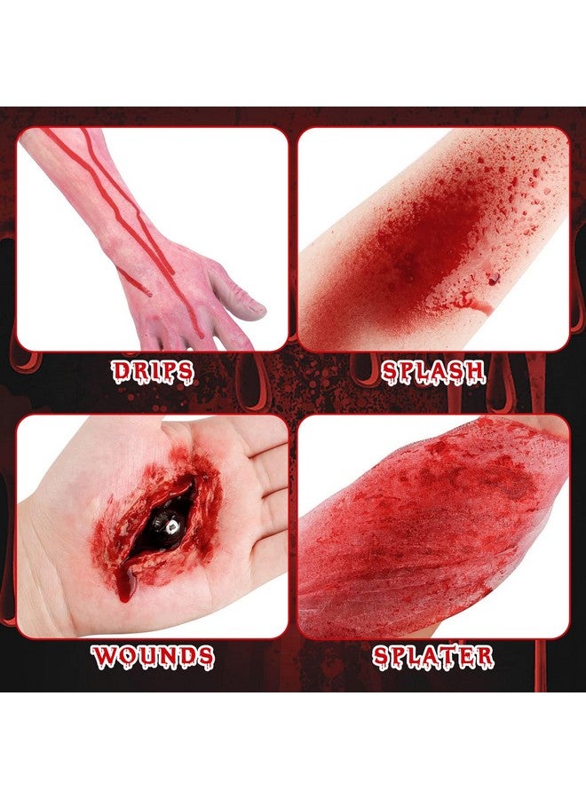 Kreyfer 1 Pack 2.0 Fl Oz Fake Blood Splatter Washable Makeup Blood Spray Halloween Liquid Blood For Clothes Zombie Vampire And Monster Sfx Makeup And Dress Up - Image 4