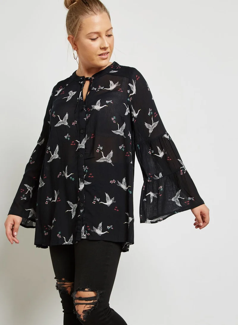 EVANS Bird Print Top