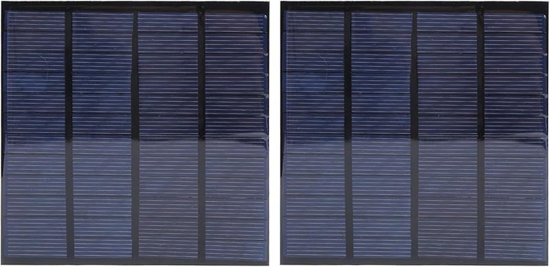 2 Pack Mini Solar Panel 110x110mm 12V 150mA High Efficiency Weatherproof for DIY Outdoor - Image 2