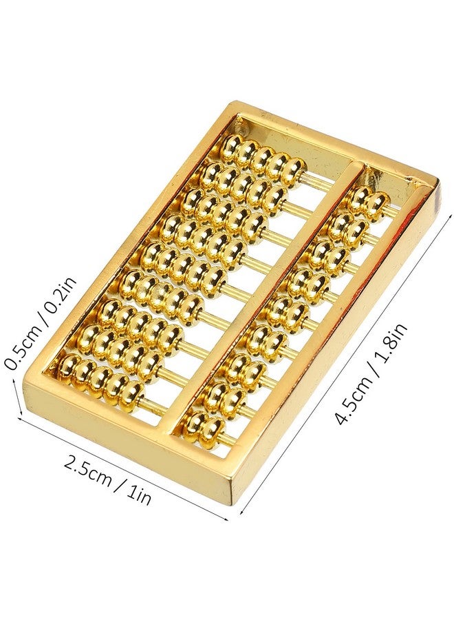 GLOGLOW Chinese Ancient Abacus, 1.8x1in Mini Brass Abacus 9 Gears Chinese Math Calculating Tool Educational Learning Kids Adult Collection - Image 4