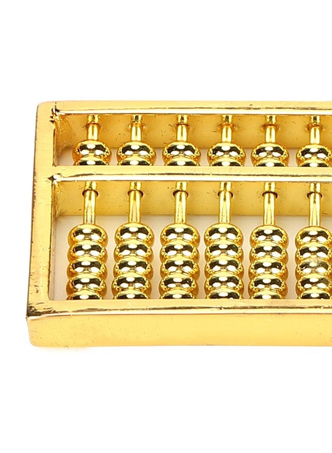 GLOGLOW Chinese Ancient Abacus, 1.8x1in Mini Brass Abacus 9 Gears Chinese Math Calculating Tool Educational Learning Kids Adult Collection - Image 5
