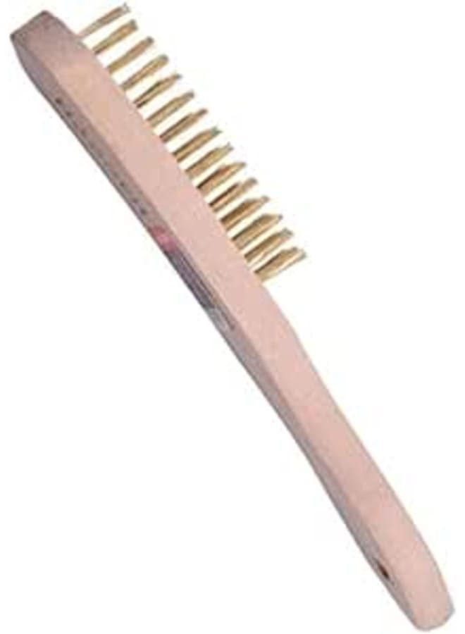 هاردن فرشة سلك يد خشب 4 صف اتش دي استانلس