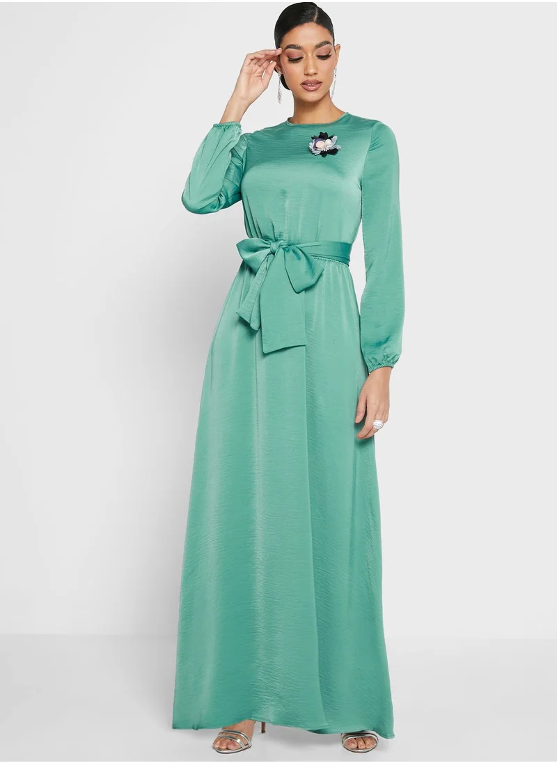 Khizana A-Line Belted Dress