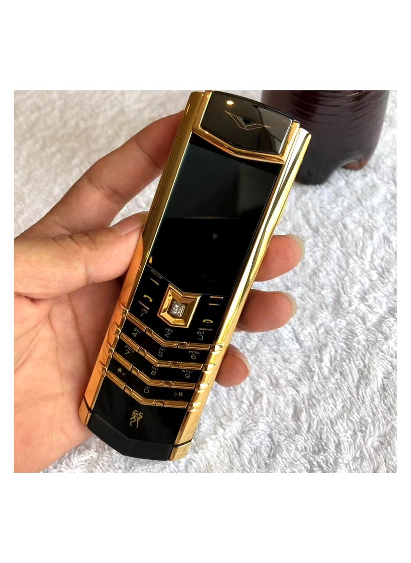 Hope - Signature Golden Mobile Phone – Luxury Handcrafted Design gold Plating, Unlocked GSM, Exclusive User Experience, Premium Leather Backing, Sapphire Crystal Display - Image 1
